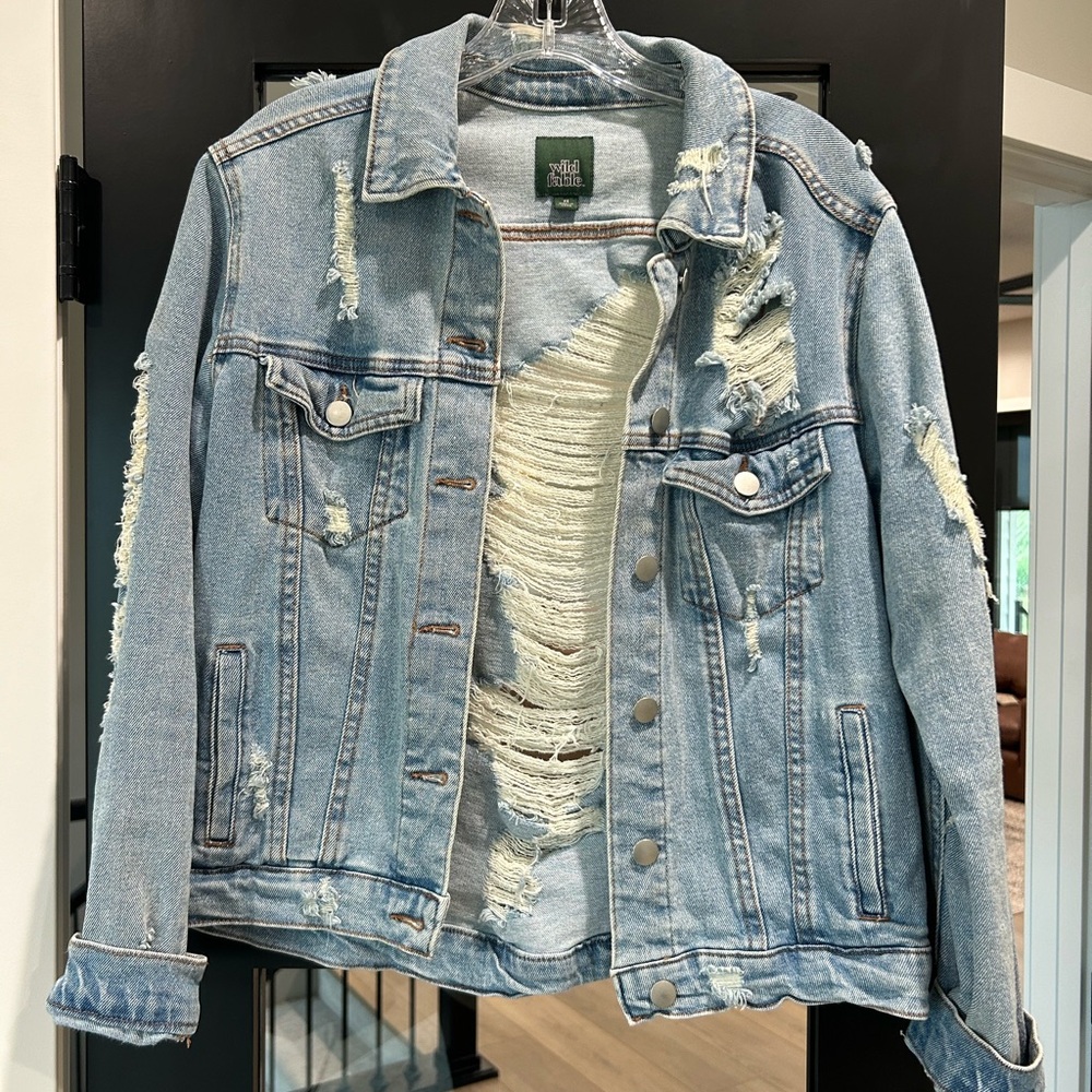 Wild Fable Distressed Jean Jacket